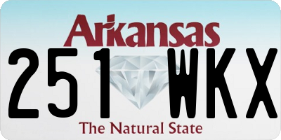 AR license plate 251WKX