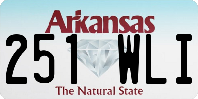 AR license plate 251WLI