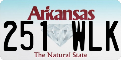 AR license plate 251WLK