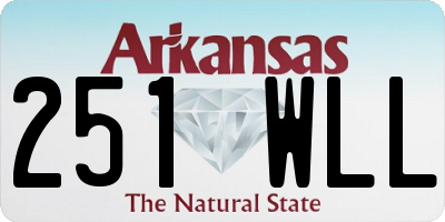 AR license plate 251WLL
