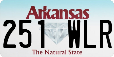 AR license plate 251WLR
