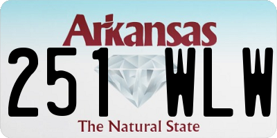 AR license plate 251WLW