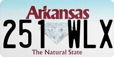 AR license plate 251WLX