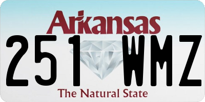 AR license plate 251WMZ
