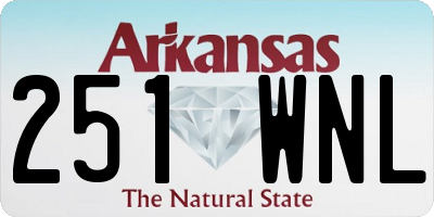 AR license plate 251WNL