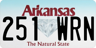 AR license plate 251WRN