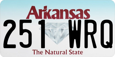 AR license plate 251WRQ