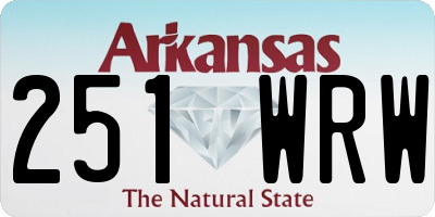 AR license plate 251WRW