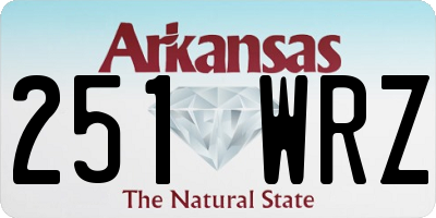 AR license plate 251WRZ