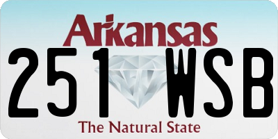 AR license plate 251WSB