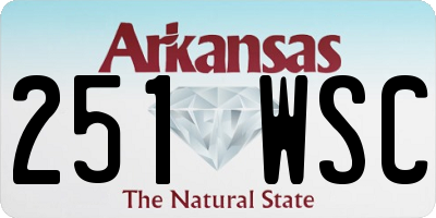 AR license plate 251WSC