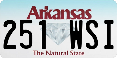 AR license plate 251WSI