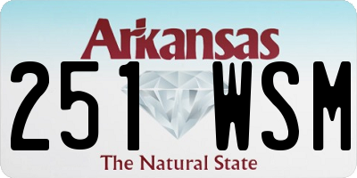AR license plate 251WSM
