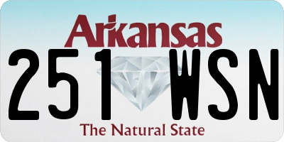 AR license plate 251WSN