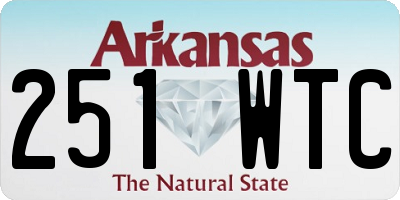 AR license plate 251WTC