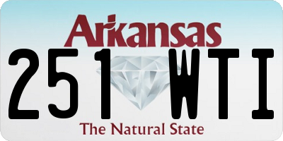AR license plate 251WTI