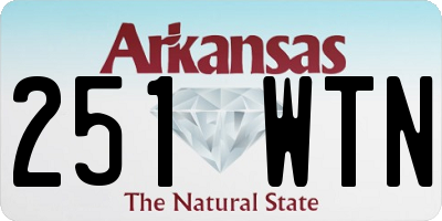 AR license plate 251WTN