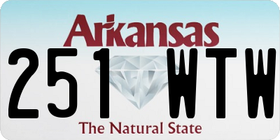 AR license plate 251WTW