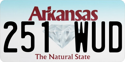 AR license plate 251WUD