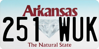 AR license plate 251WUK