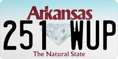 AR license plate 251WUP