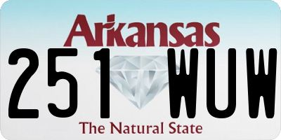 AR license plate 251WUW