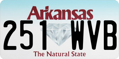 AR license plate 251WVB