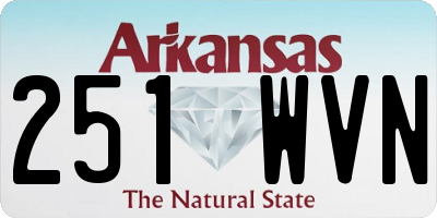 AR license plate 251WVN