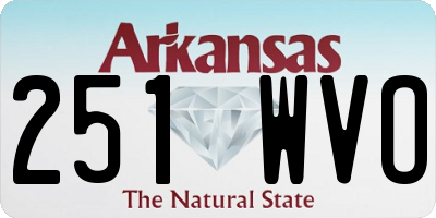 AR license plate 251WVO