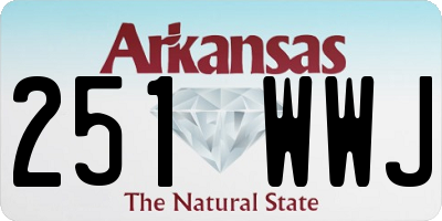 AR license plate 251WWJ