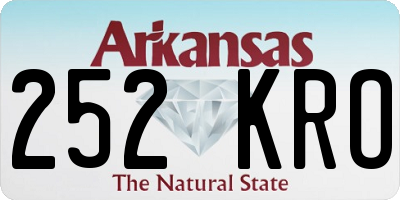 AR license plate 252KRO