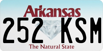 AR license plate 252KSM
