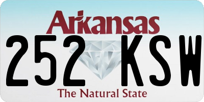 AR license plate 252KSW