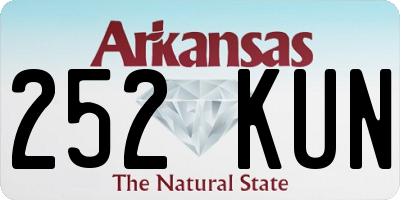 AR license plate 252KUN
