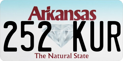 AR license plate 252KUR