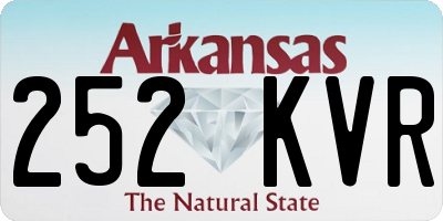 AR license plate 252KVR