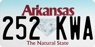 AR license plate 252KWA