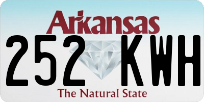 AR license plate 252KWH