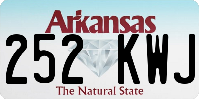 AR license plate 252KWJ