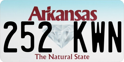 AR license plate 252KWN