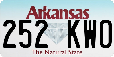 AR license plate 252KWO