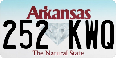 AR license plate 252KWQ