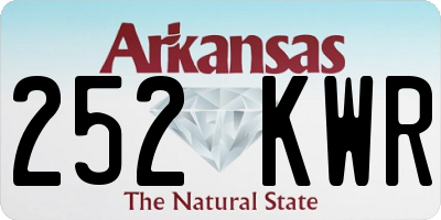 AR license plate 252KWR