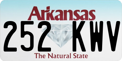 AR license plate 252KWV