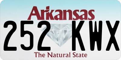 AR license plate 252KWX