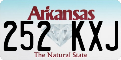AR license plate 252KXJ