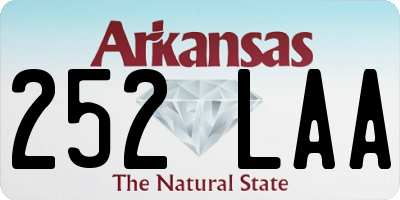 AR license plate 252LAA