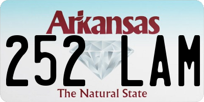 AR license plate 252LAM