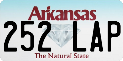 AR license plate 252LAP