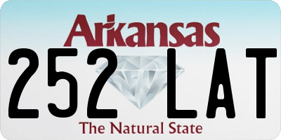 AR license plate 252LAT